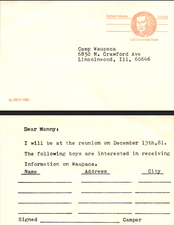 1981 winter postcard